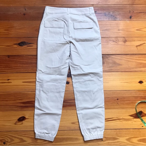 Loft Light Beige Gathered Ankle Khaki Pants, NWT, 0 - Picture 10 of 11